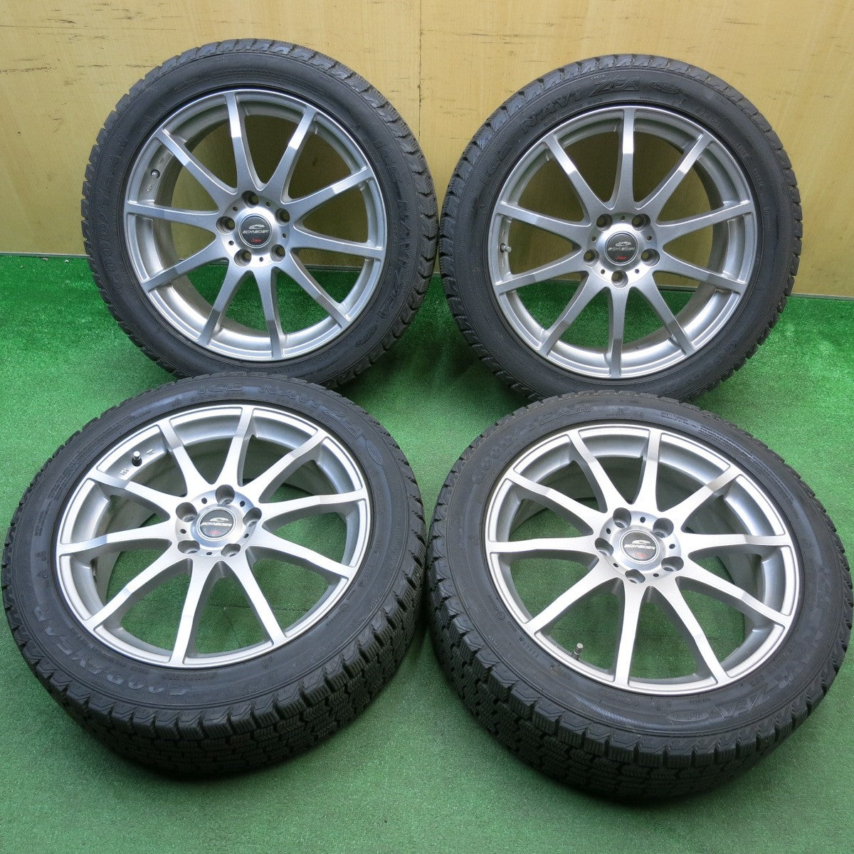 バリ溝！キレイ！9.5分★スタッドレス 225/50R18 グッドイヤー アイスナビ ZEA SCHNEIDER シュナイダー 18インチ PCD114.3/5H★6012203HAス