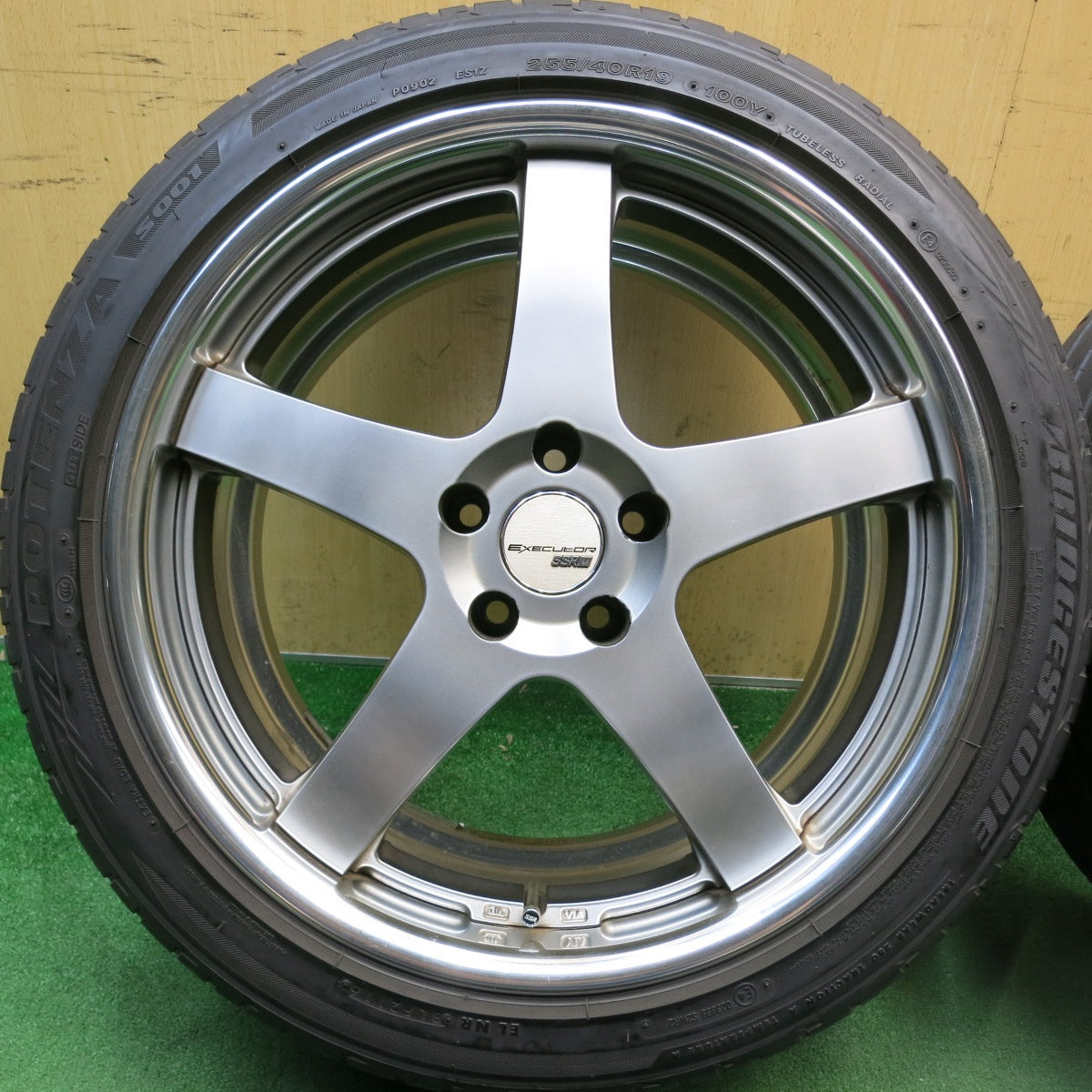 キレイ★ベンツ 等 SSR EXECUTOR EX01 タナベ 255/40R19 ブリヂストン ポテンザ S001 エグゼキューター 19インチ PCD112/5H★6052808HAノ