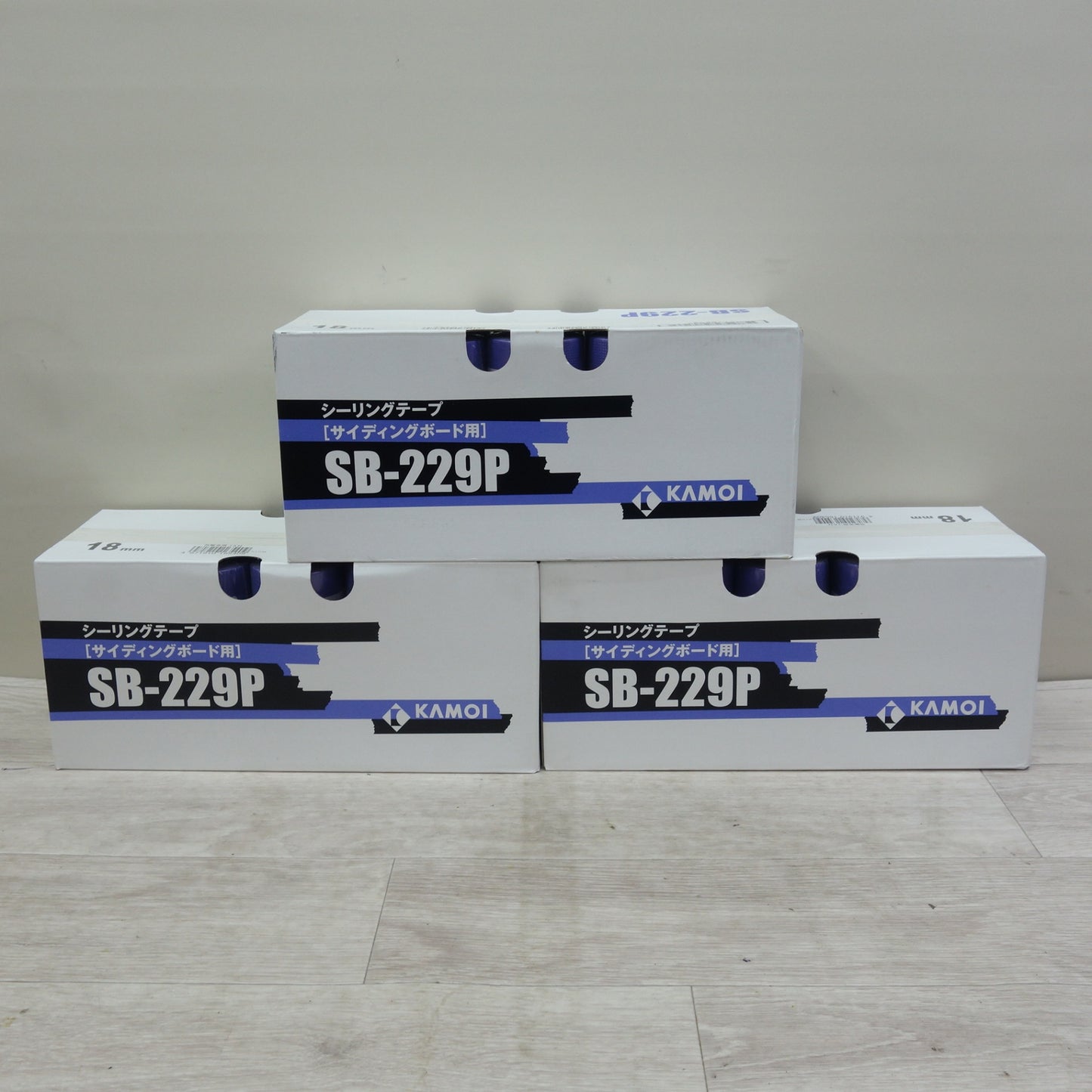 [送料無料] 未使用!3箱まとめ売り☆カモイ シーリング マスキング テープ サイディングボード用 18mm×18m 70巻入 ×3箱 SB-229P カモ井☆