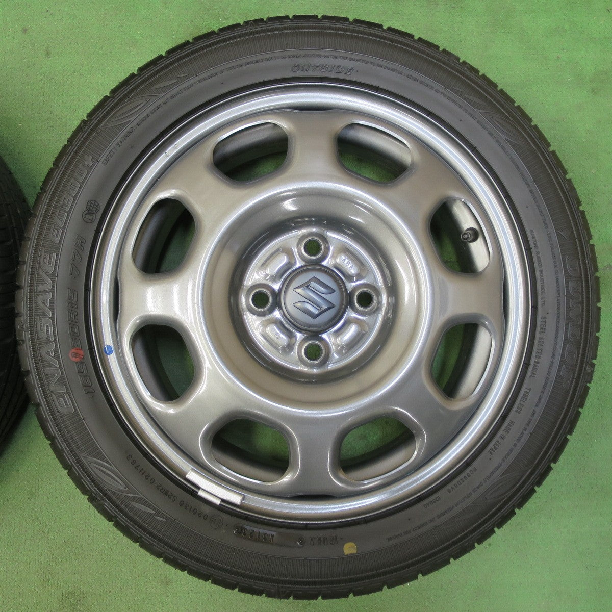 新車外し！23年★スズキ ハスラー 純正 スチール 165/60R15 ダンロップ エナセーブ EC300+ 15インチ PCD100/4H★5080406イノ