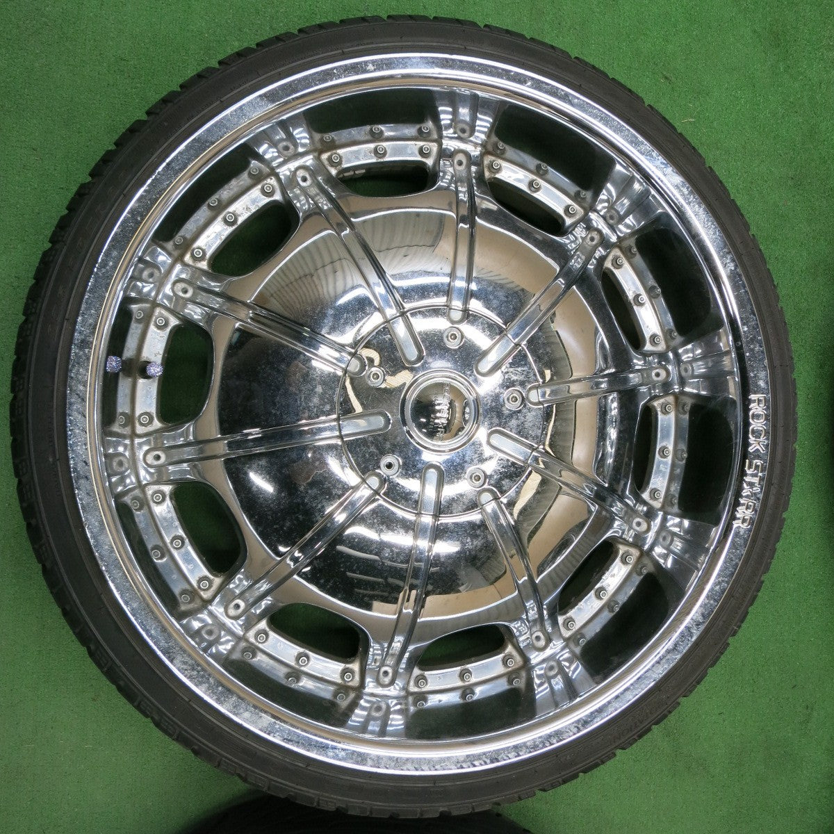 *送料無料* バリ溝！9分★ROCK STXRR ロックスター ROCK STARR 235/30R22 ネクセン N3000 22インチ PCD120 114.3/5H マルチ★4070802ナノ