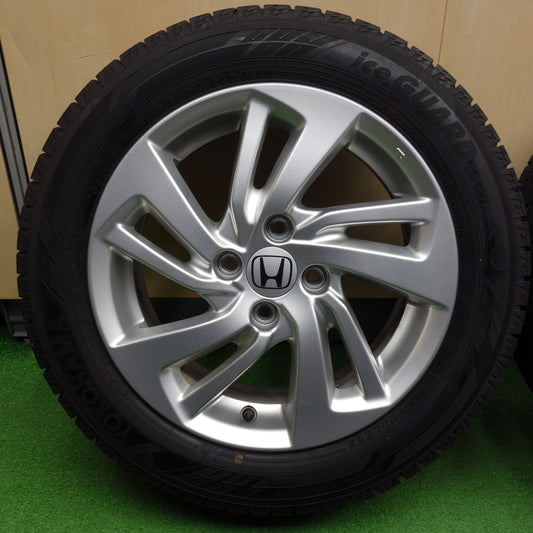 バリ溝!23年!キレイ!9.5分以上◎ホンダ フィット ハイブリッド 純正 185/60R15 スタッドレス ヨコハマ アイスガード iG60 15インチ PCD100/4H◎6091802KTス