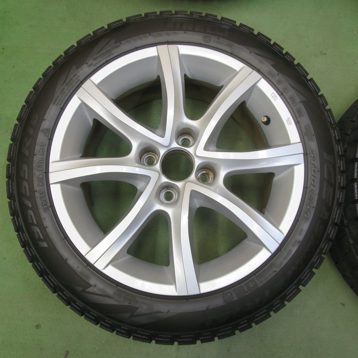 バリ溝！8.5分◎シトロエン プジョー 等 MAK Antibes 195/55R16 スタッドレス ピレリ アイス アシンメトリコ マック アンチバス 16インチ PCD108/4H◎6081704イス