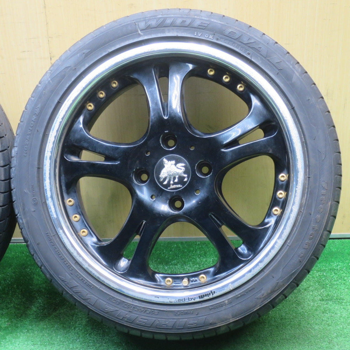 バリ溝！9分★Kranze Cerberus 215/45R17 ファイアストン ファイアホーク ワイドオーバル クレンツェ ケルベロス 17インチ PCD114.3/4H★5111906NJノ