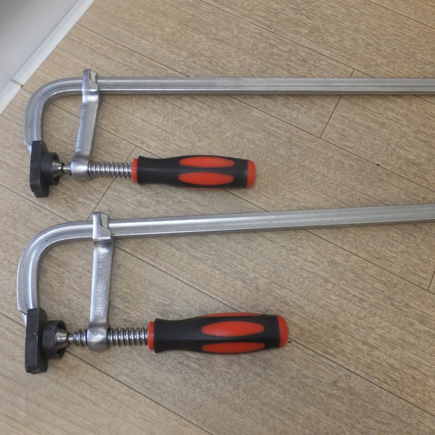 [送料無料] ★F型クランプ メーカー 形式 不明　1200×80mm 2個　450×80mm 2個　セット★