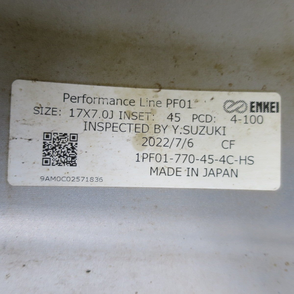 バリ溝！25年！キレイ！ほぼ10分◎ENKEI PF01 205/45R17 ヨコハマ アドバン FLEVA V701 エンケイ 17インチ PCD100/4H◎6071808イノ