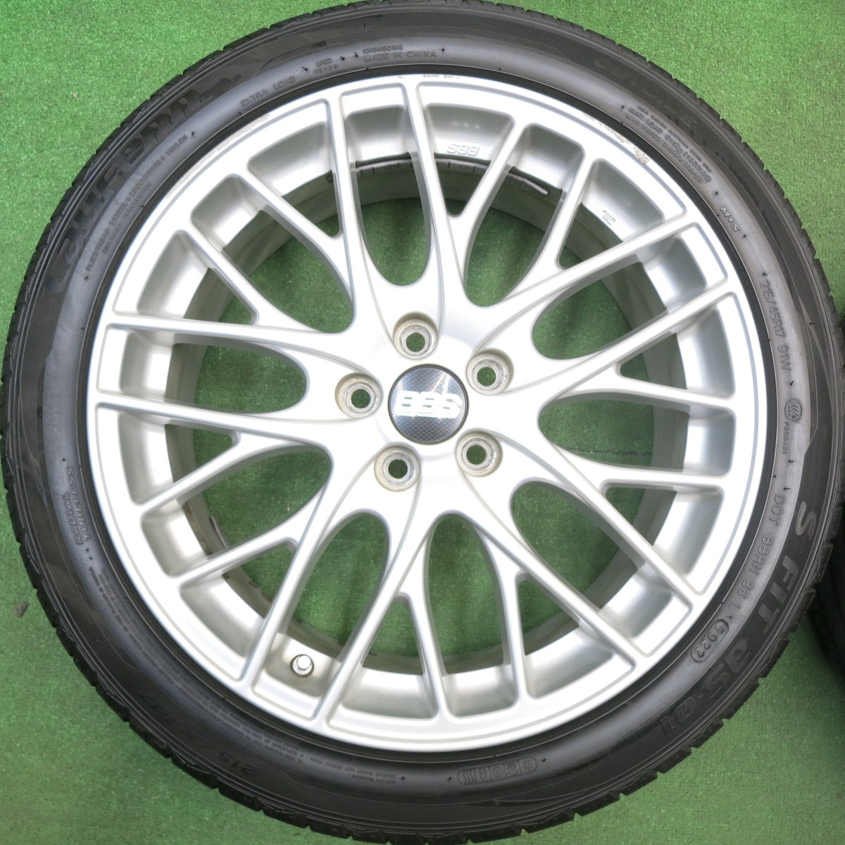ほぼ未使用！22年！キレイ★プリウス 等 BBS CS022 215/45R17 ラウフェン S FIT as-01 17インチ PCD100/5H★6012901HAノ