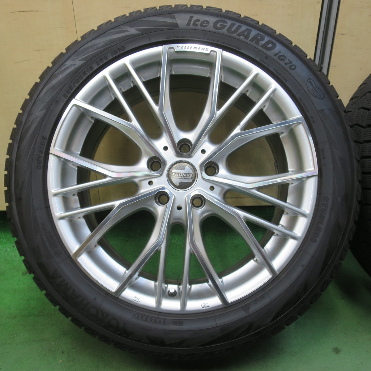 バリ溝！9.5分★BMW MINI 等 KELLENERS Sport Eltz 225/50R18 スタッドレス ヨコハマ アイスガード iG70 ケレナーズ スポーツ エルツ 18インチ PCD112/5H★6010603イス