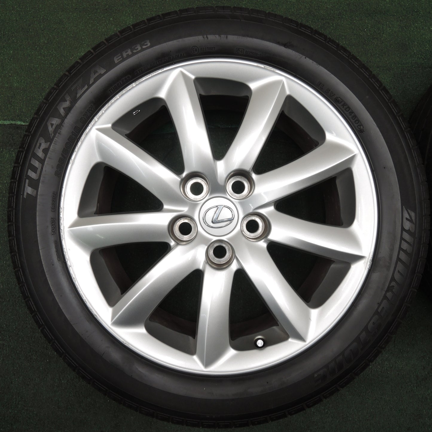 *送料無料* 4本価格★レクサス LS460 LS600 純正 235/50R18 ブリヂストン トランザ ER33 18インチ PCD120/5H★4030704NJノ