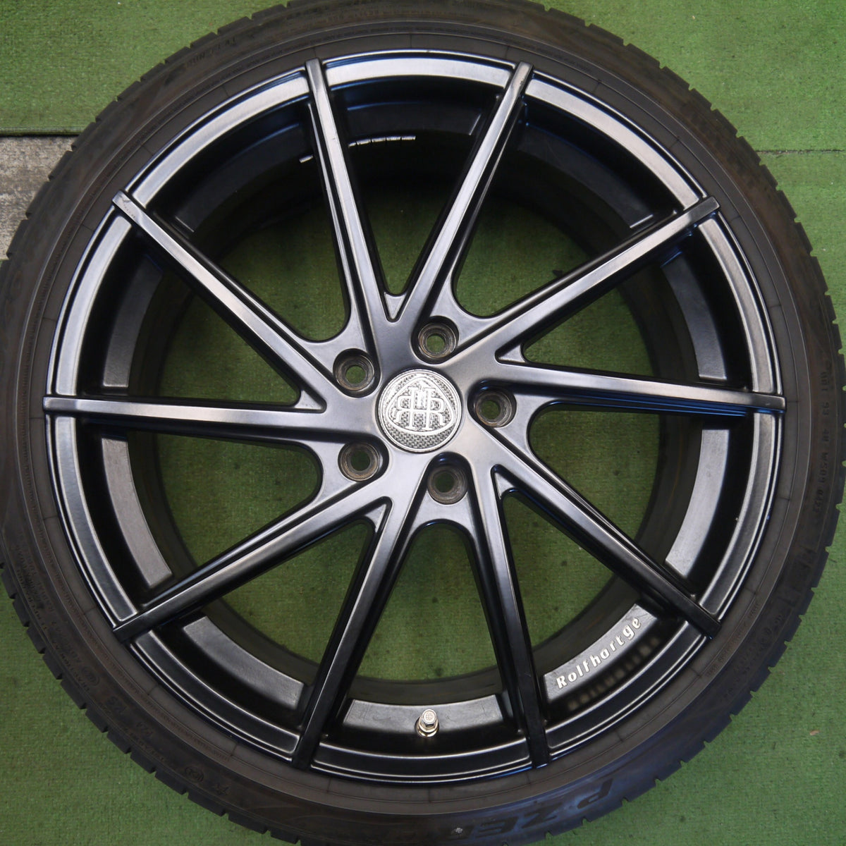 バリ溝！22年！8.5分◎ベンツ C220d Rolfhartge F10 225/40R19 255/35R19 ピレリ PZERO Pゼロ ロルフハルトゲ 19インチ PCD112/5H◎6090207Hノ