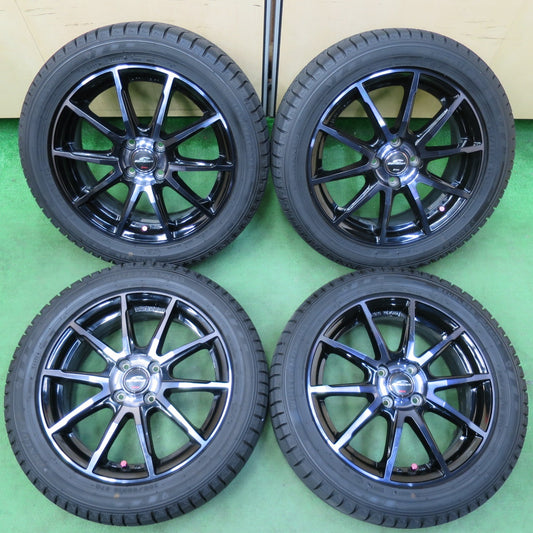 [送料無料] バリ溝！21年！キレイ！9.5分★スタッドレス 205/50R16 ダンロップ ウインターマックス03 SCHNEIDER シュナイダー 16インチ PCD100/4H★4113010イス