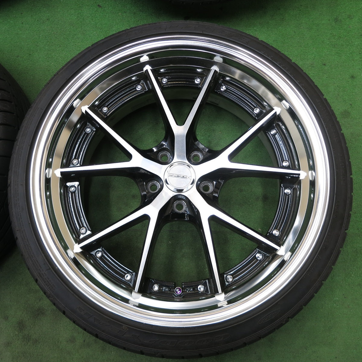 バリ溝！23年！キレイ！9.5分★MAVERICK MV-905S SL スーパー フランジ 245/35R20 ウィンラン R330 グッドイヤー イーグル LS EXE マーベリック 20インチ PCD114.3/5H★5072905ナノ