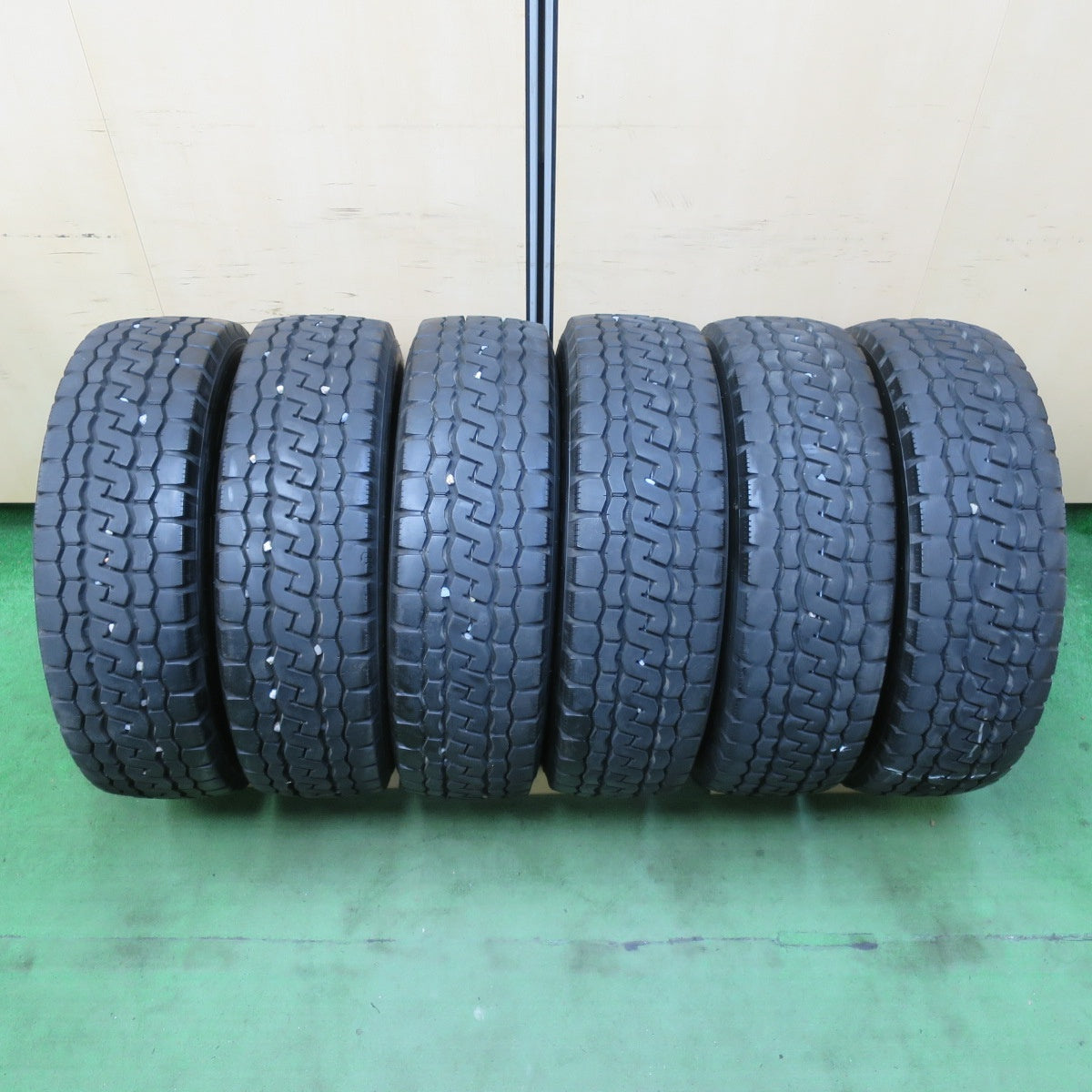 バリ溝！22年！9分！6本★トラック タイヤ 225/70R16 117/115N ブリヂストン エコピア M812 ミックス オールシーズン 16インチ★5061006イノタ