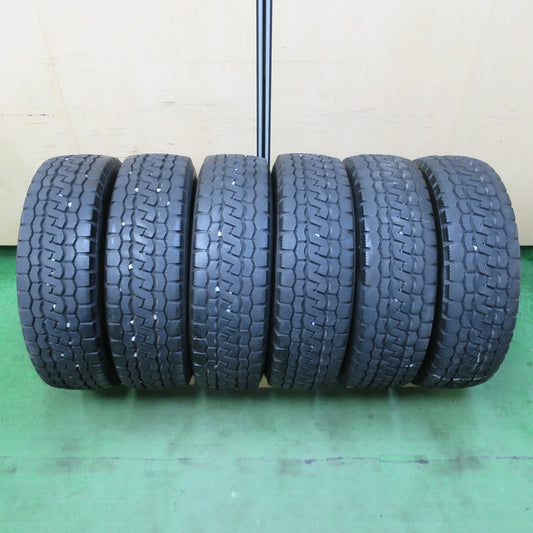 バリ溝！22年！9分！6本★トラック タイヤ 225/70R16 117/115N ブリヂストン エコピア M812 ミックス オールシーズン 16インチ★5061006イノタ