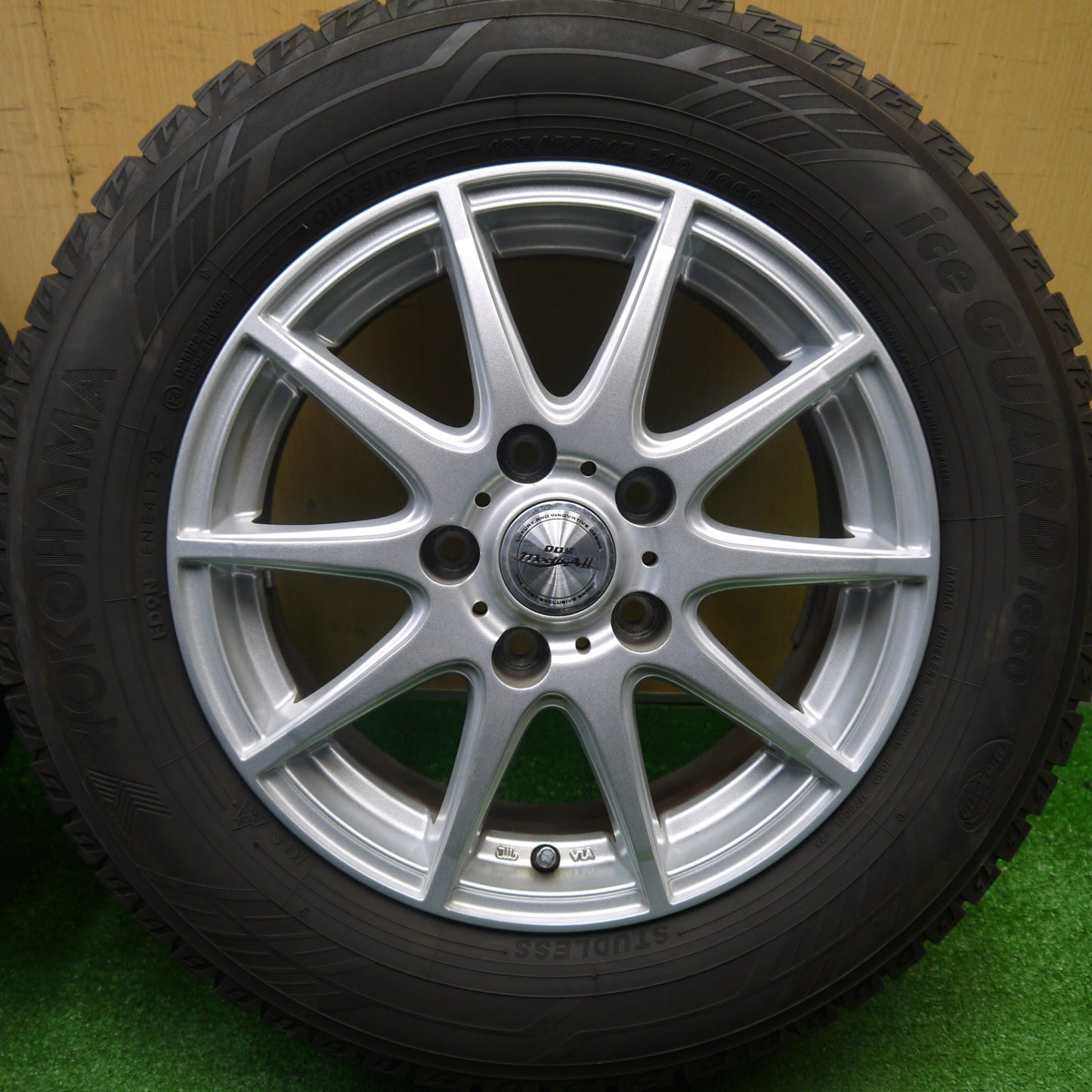 バリ溝！22年！キレイ！9分★スタッドレス 195/65R15 ヨコハマ アイスガード iG60 D.O.S. modicaⅡ DOS 15インチ PCD114.3/5H★5120101Hス