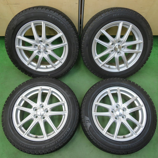 バリ溝！キレイ！8.5分★インプレッサ 等 205/55R16 スタッドレス ブリヂストン アイスパートナー2 ECO FORME エコフォルム 16インチ PCD100/5H★5042911イス