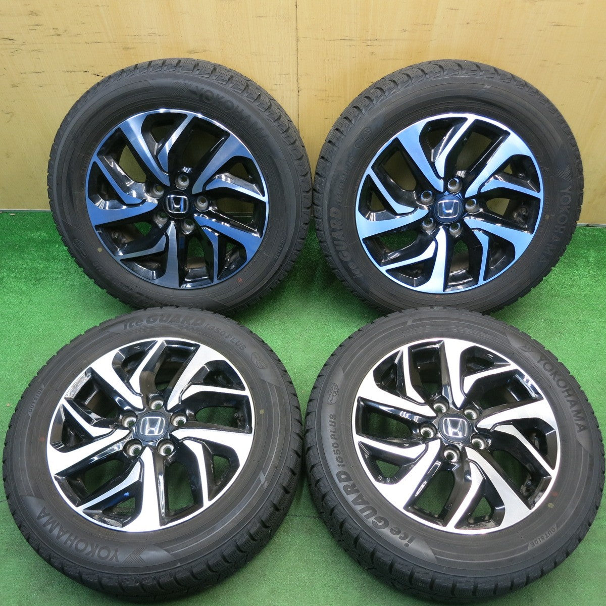 バリ溝！9分★ホンダ ステップワゴン スパーダ 純正 205/60R16 スタッドレス ヨコハマ アイスガード iG50 プラス 16インチ PCD114.3/5H★6041107HAス