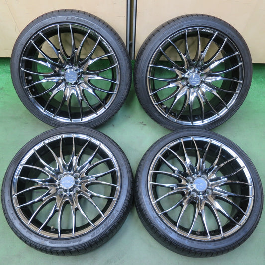 バリ溝！ほぼ10分◎WORK STEEZ 205/40R17 ダンロップ LE MANS V ワーク スティーズ 17インチ PCD100/4H◎6080506IMノ