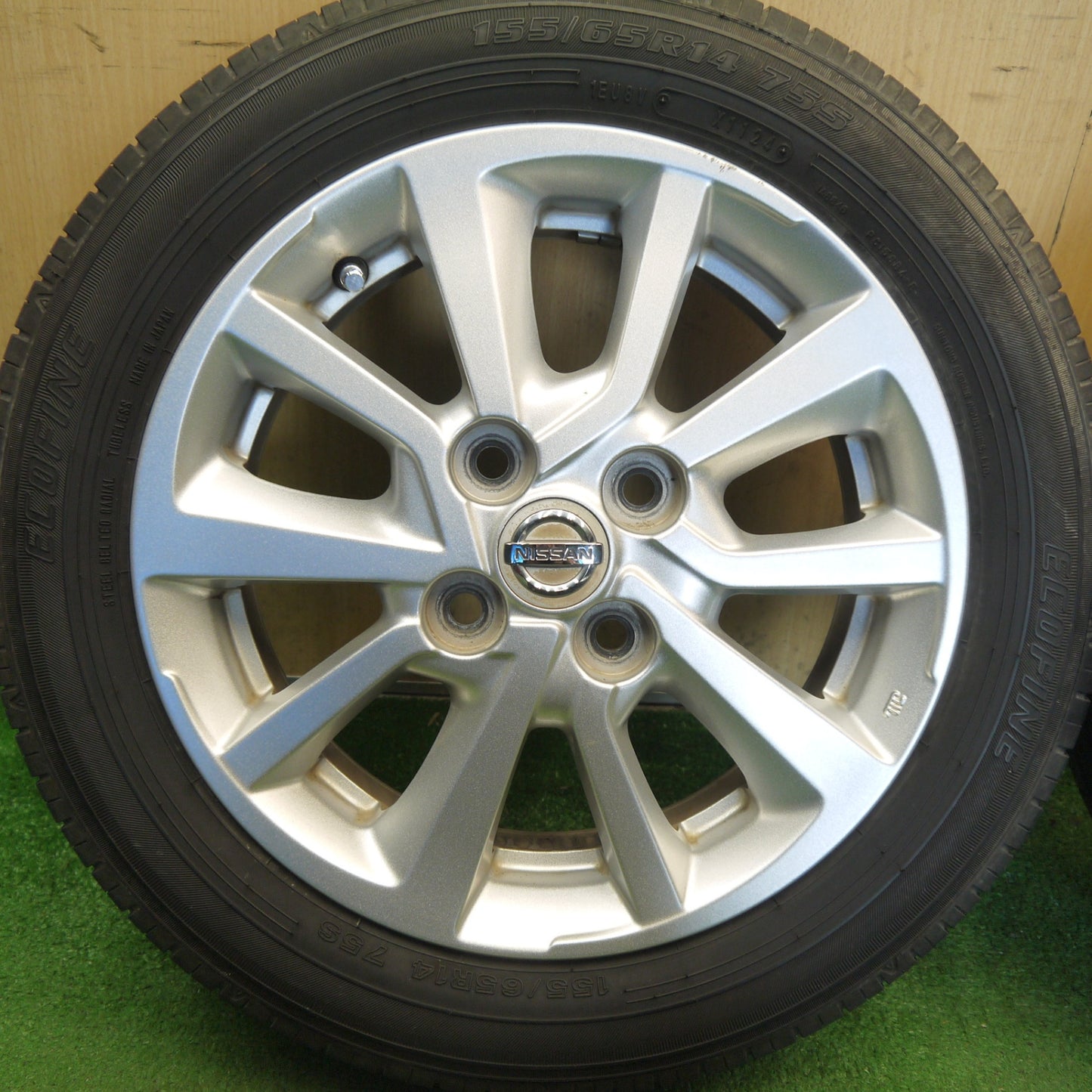 バリ溝！24年！キレイ！9分◎日産 デイズ ルークス 純正 155/65R14 ECOFINE エコファイン 14インチ PCD100/4H◎6071705Hノ