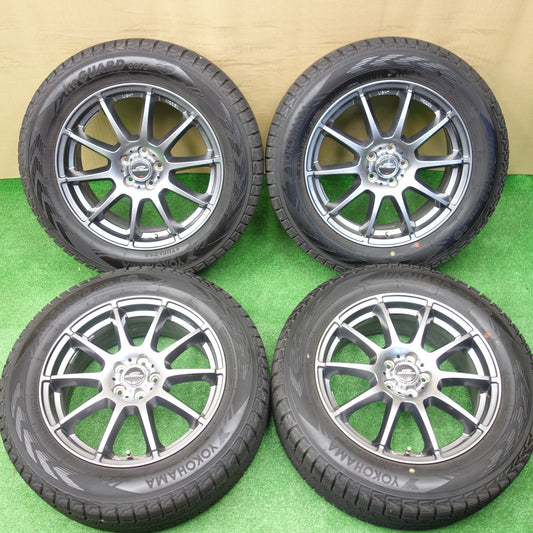 バリ溝！23年！キレイ！9.5分★フォレスター 等 225/60R17 スタッドレス ヨコハマ アイスガード G075 SCHNEIDER MiD シュナイダー 17インチ PCD100/5H★5120403KTス