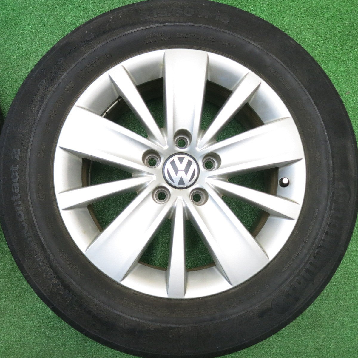 4本価格★ワーゲン 7N シャラン 純正 215/60R16 コンチネンタル コンチプレミアム コンタクト2 16インチ PCD112/5H★5103008HAノ