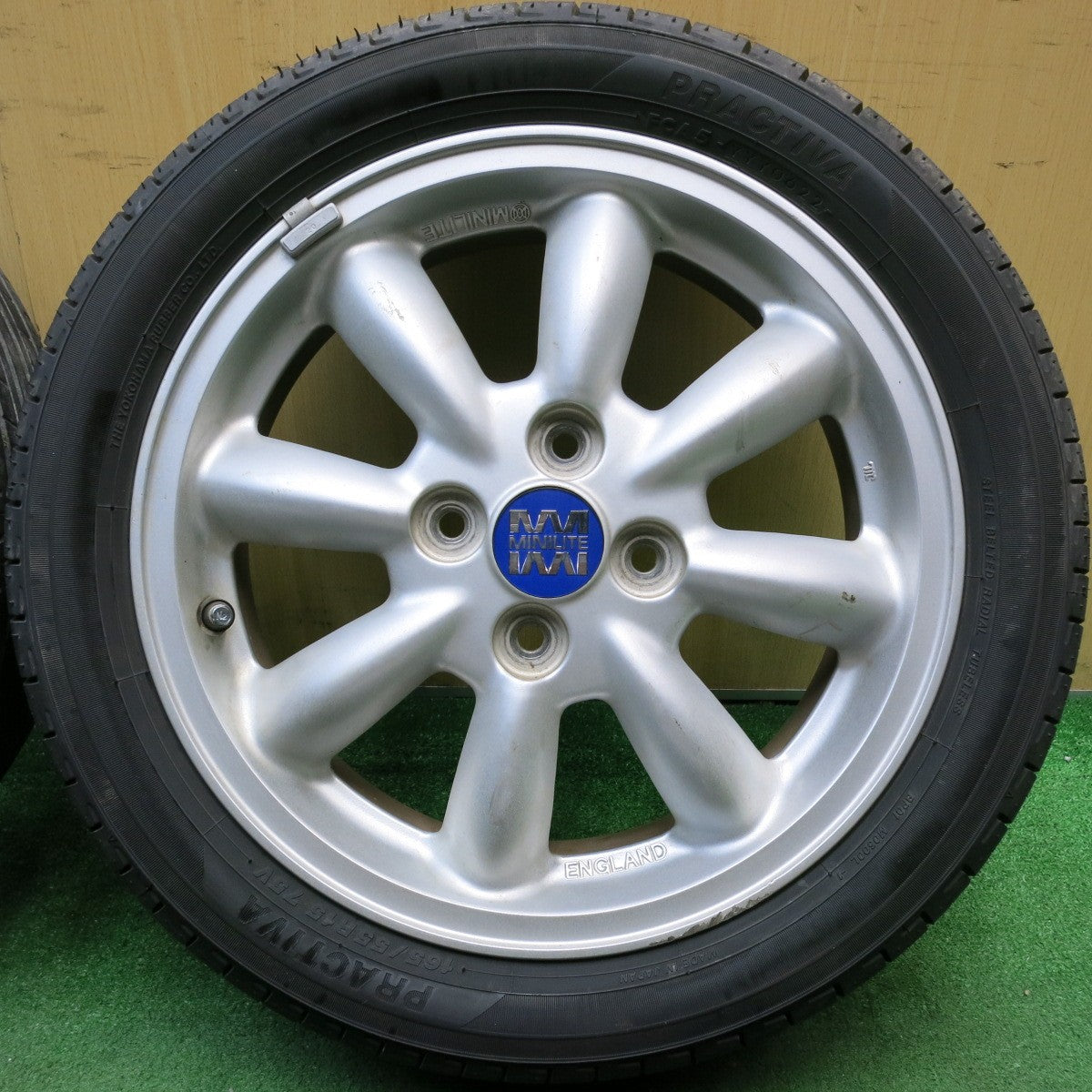 バリ溝！22年！9.5分★ダイハツ ミラジーノ 純正 MINILITE 165/55R15 プラクティバ ヨコハマ エコス ES31 ミニライト 15インチ PCD100/4H★5061305HAノ