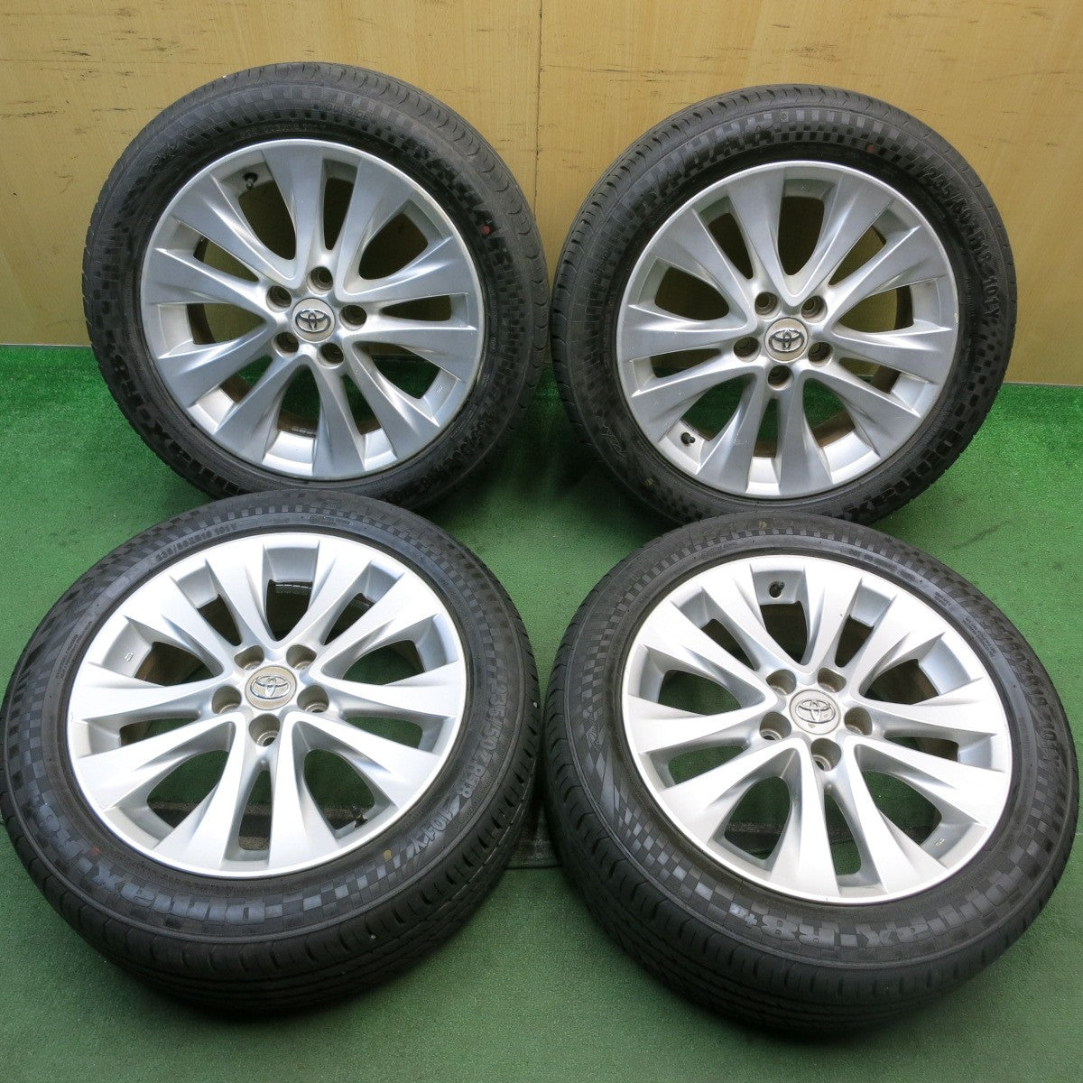バリ溝！24年！9.5分以上★トヨタ 20系 アルファード ヴェルファイア 純正 235/50R18 レーダー Dimax R8+ 18インチ PCD114.3/5H★5092707HAノ