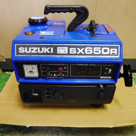 [送料無料] ☆スズキ ポータブル 発電機 SX650R 50Hz ガソリン エンジン ジェネレーター SUZUKI 現状品☆