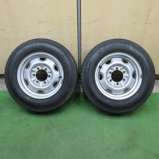 バリ溝！キレイ！8.5分！2本★スタッドレス 195/75R15 109/107L 12PR ヨコハマ アイスガード iG91 スチール ホイール 15インチ PCD139.7/6H★6013101ナス