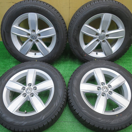 バリ溝！23年！キレイ！9.5分★ワーゲン ポロ 純正 185/65R15 スタッドレス ヨコハマ アイスガード iG60 15インチ PCD100/5H★5101602NJス