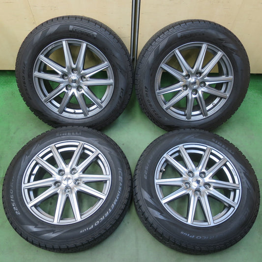 バリ溝！キレイ！8.5分★スタッドレス 225/60R17 ピレリ アイスアシンメトリコ プラス SEIN ザイン 17インチ PCD114.3/5H★6050518イス