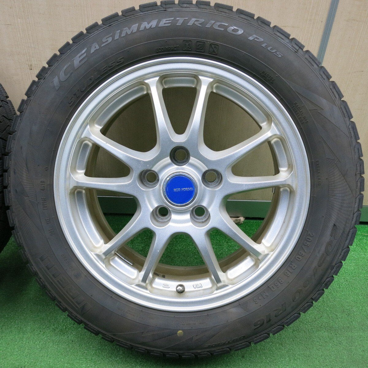 4本★スタッドレス 205/60R16 ピレリ アイスアシンメトリコ プラス ECO FORME エコフォルム 16インチ PCD114.3/5H★4122002TNス