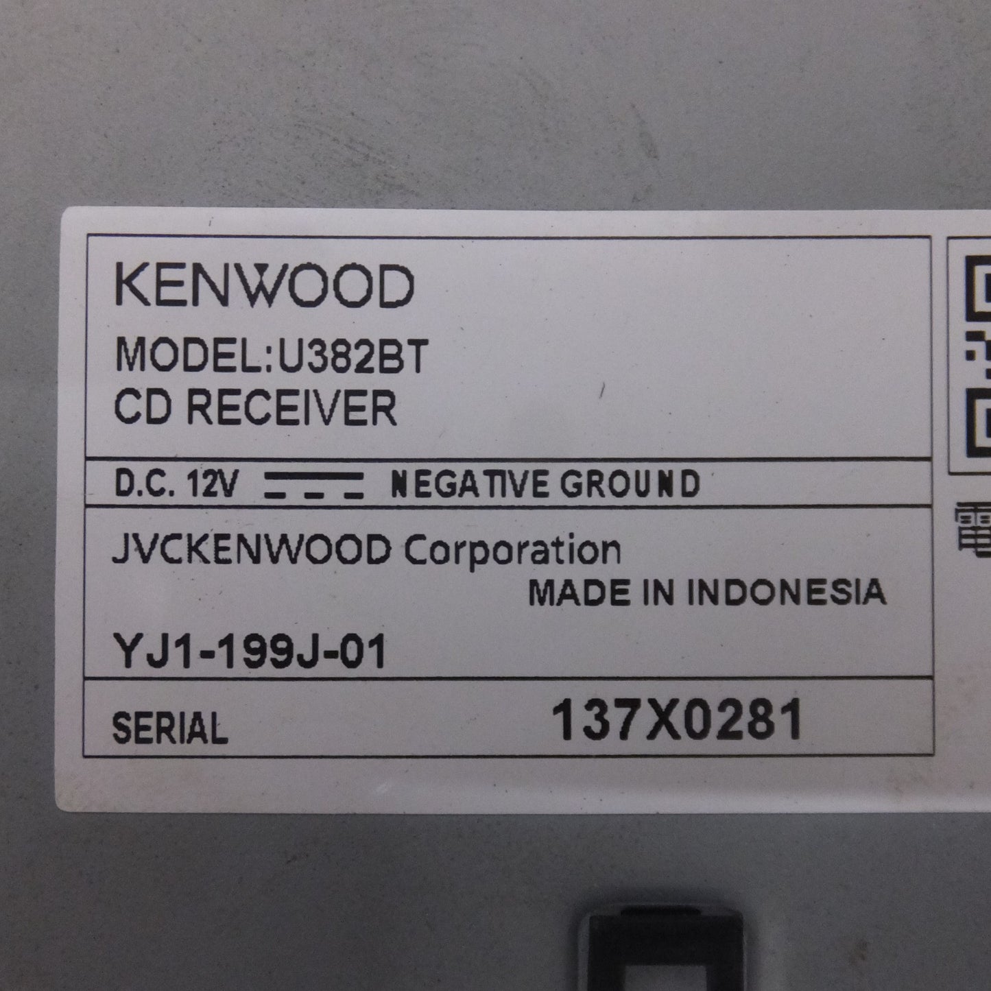 [送料無料] ★ケンウッド KENWOOD カーオーディオ 1DIN コンポ CDレシーバー U382BT(68)★