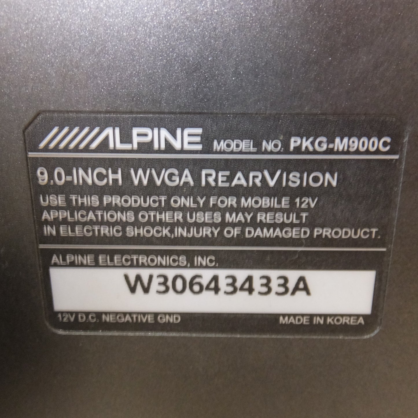 [送料無料] 現状品★アルパイン ALPINE 9インチ フリーモニター ヘッドレストアームパッケージ PKG-M900C(35★