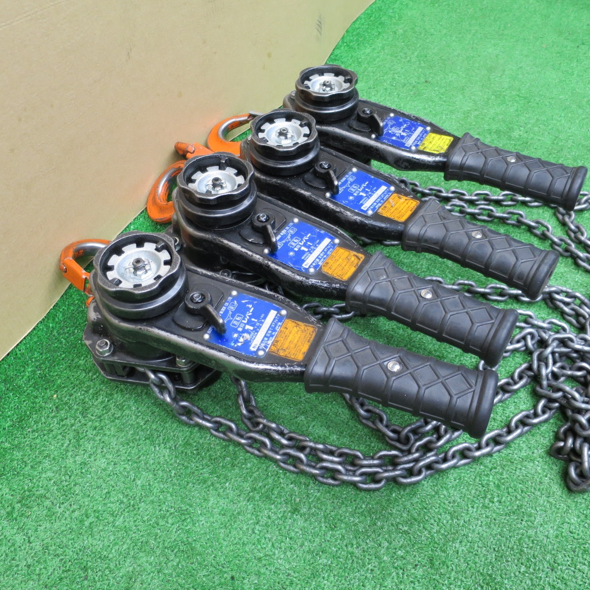 [送料無料] 4点まとめ売り◆象印 レバー ブロック 1ton Y2-100 V-5.6 1トン YⅡ-100 チェーン レバー ホイスト 荷締め 荷締機 工具 ELEPHANT◆