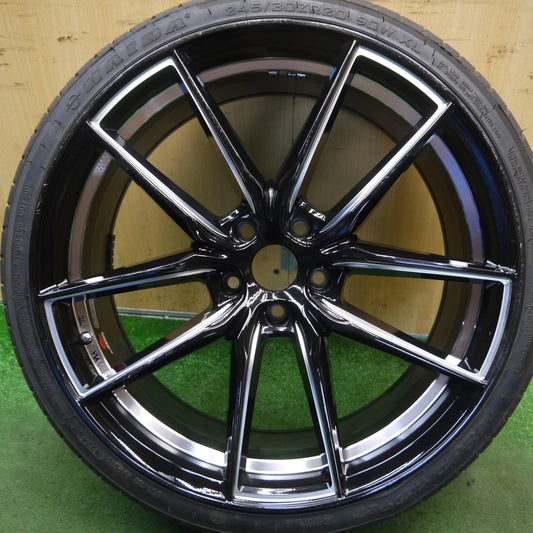 ほぼ未使用！24年！1本◎ベンツ アウディ 等 245/30R20 ハイダ LECP HD927 Lxryhanes LU-221 ラグジー ヘインズ 20インチ PCD112/5H◎6062207Hノ