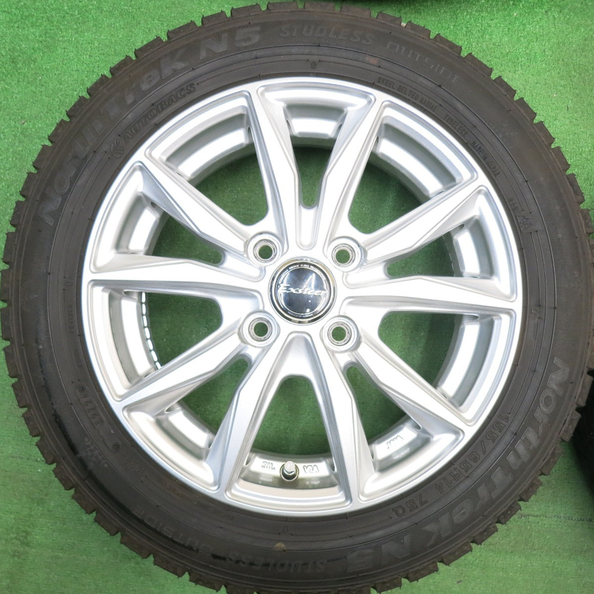 ほぼ未使用！24年！キレイ★スタッドレス 155/65R14 オートバックス ノーストレック N5 Exsteer エクスター 14インチ PCD100/4H★6040522HAス