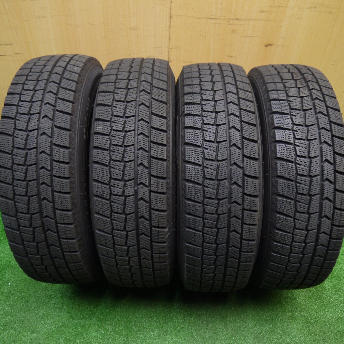 バリ溝！22年！キレイ！9.5分★スタッドレス 175/70R14 ダンロップ ウインターマックス WM02 ZACK JP-205 MONZA ザック 14インチ PCD100/4H★5102206Hス