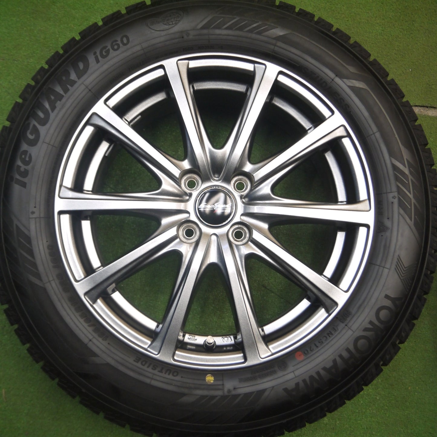 [送料無料] タイヤほぼ未使用！キレイ★スタッドレス 195/65R16 ヨコハマ アイスガード iG60 EuroSpeed MANARAY SPORT ユーロスピード 16インチ PCD100/4H★5022101Hス