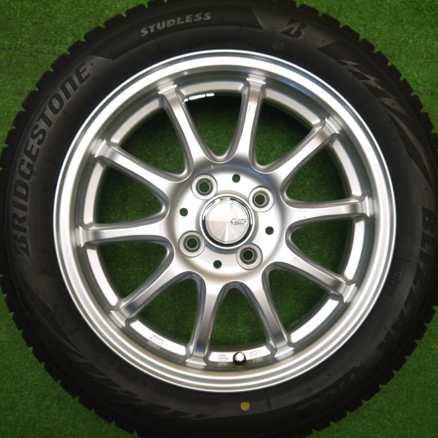 バリ溝！23年！キレイ！ほぼ10分★スタッドレス 165/60R15 ブリヂストン ブリザック VRX2 Claire クレール 15インチ ソリオ ハスラー 等 PCD100/4H★5102806Hス