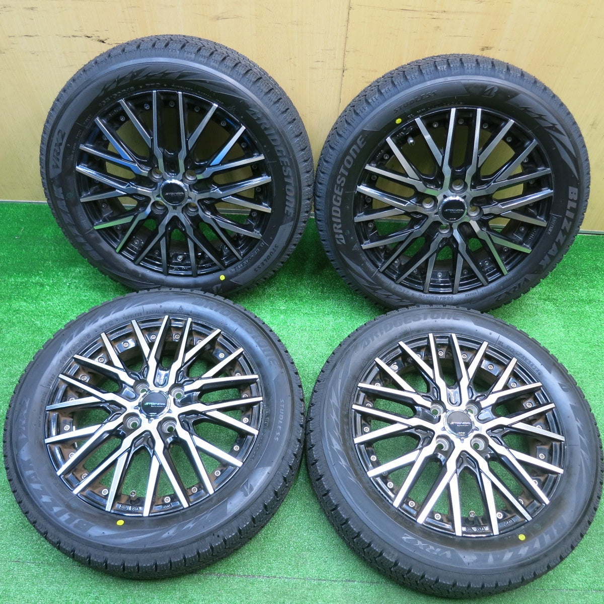 未使用！24年★STEINER SUPERIORITY AME 165/60R15 スタッドレス ブリヂストン ブリザック VRX2 シュタイナー 15インチ 軽サイズ ハスラー 等 PCD100/4H★5102502HAス