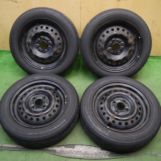 4本価格！23年★155/65R14 セイバーリング SL101 スチール ホイール 14インチ PCD100/4H★5090201Hノ