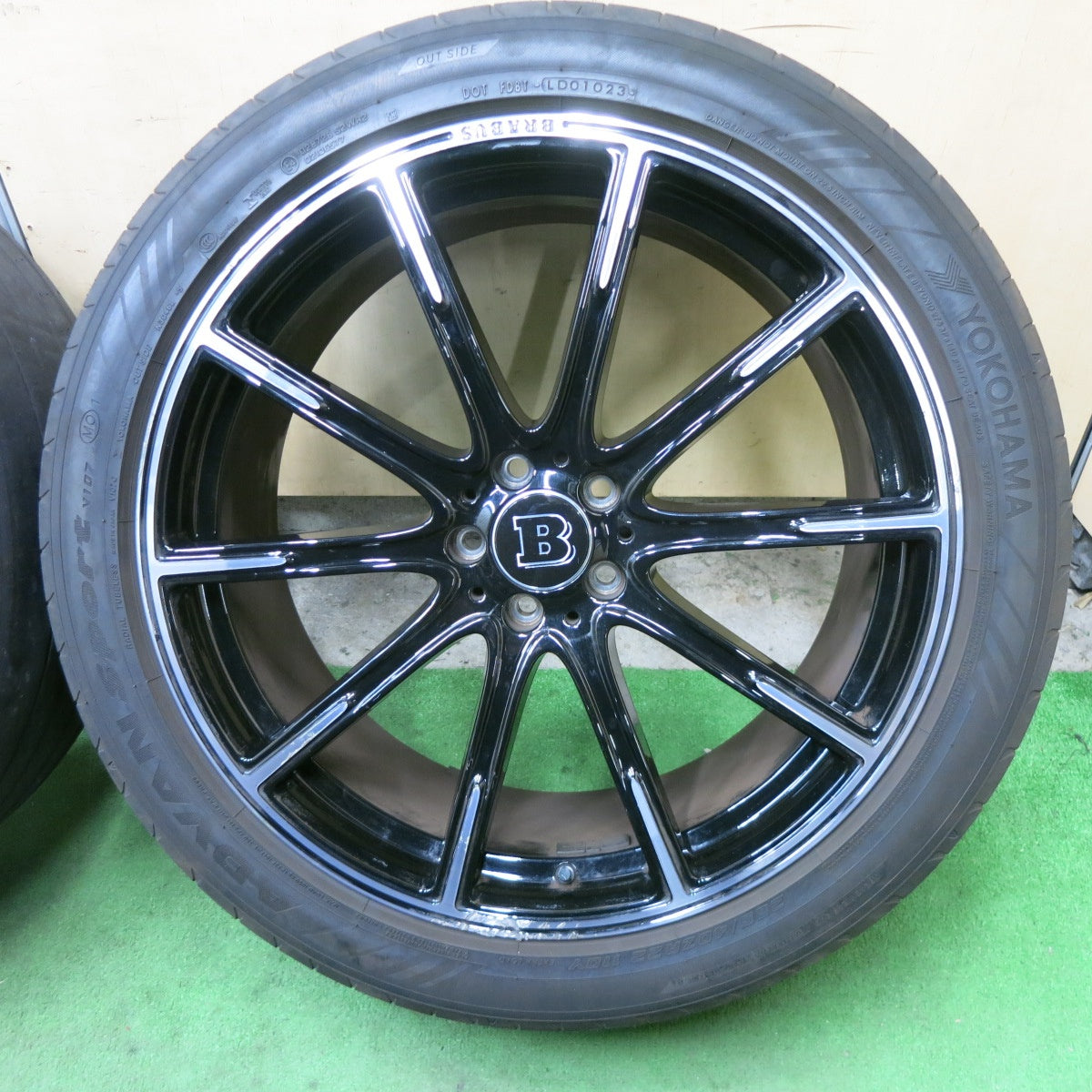 付属品付き！23年★ベンツ 等 BRABUS Monoblock Z 285/40R22 ヨコハマ アドバン スポーツ V107 ブラバス モノブロック 22インチ PCD112/5H★6012005ナノ