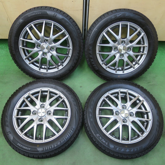 バリ溝！キレイ！8.5分★スタッドレス 155/65R14 ブリヂストン ブリザック VRX2 VENES TREAD トレッド ヴェネス 14インチ PCD100/4H★6011307イス