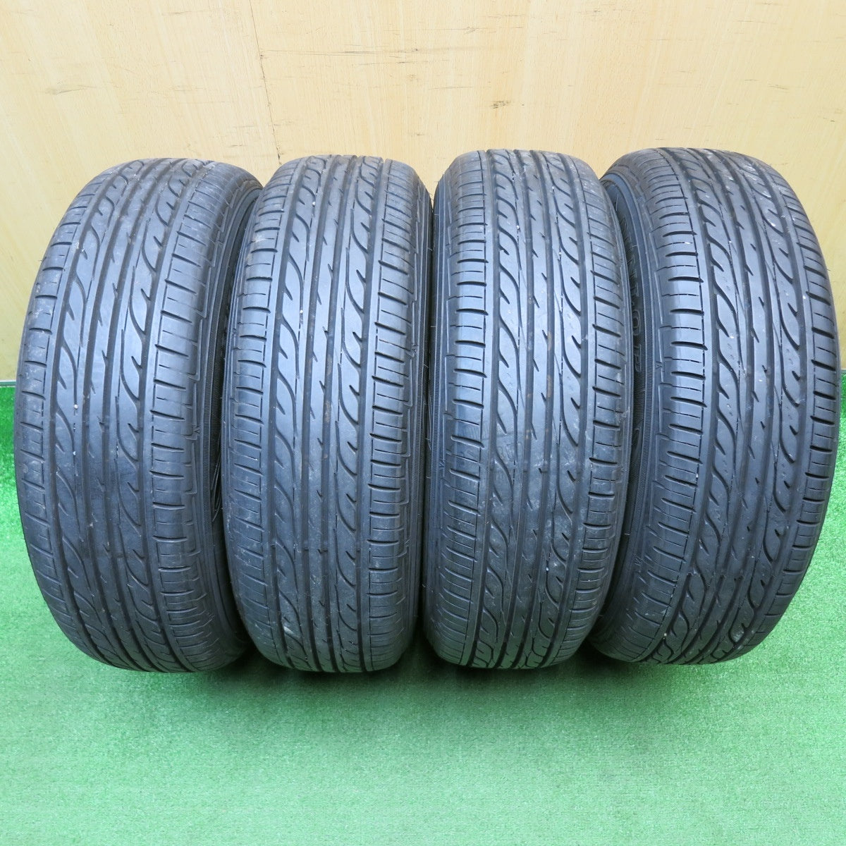 バリ溝！22年！キレイ！9分★185/70R14 ダンロップ EC202 Ti WHEELS 社外 アルミ 14インチ PCD100/4H★5122105HAノ