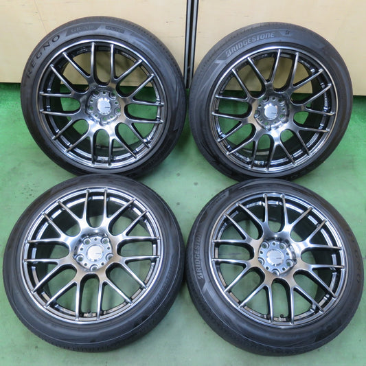センサー付！バリ溝！23年！キレイ！9.5分★WORK EMOTION EMT-M8R 225/45R18 ブリヂストン レグノ GR-X3 ワーク エモーション 18インチ PCD114.3/5H★6011301イノ