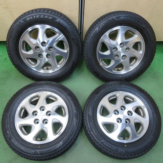 バリ溝！21年！9.5分★トヨタ カムリ グラシア 純正 195/65R15 スタッドレス ブリヂストン ブリザック VRX3 15インチ PCD114.3/5H★5103108イス