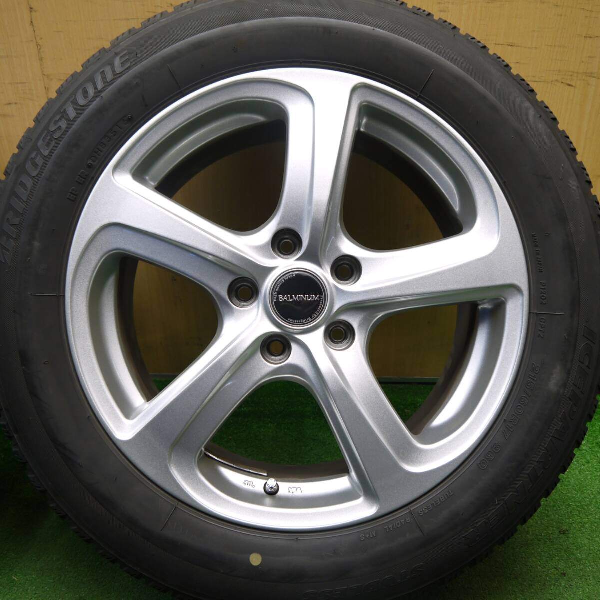 キレイ★スタッドレス 215/60R17 ブリヂストン アイスパートナー2 BALMINUM バルミナ 17インチ PCD114.3/5H★5040709Hス