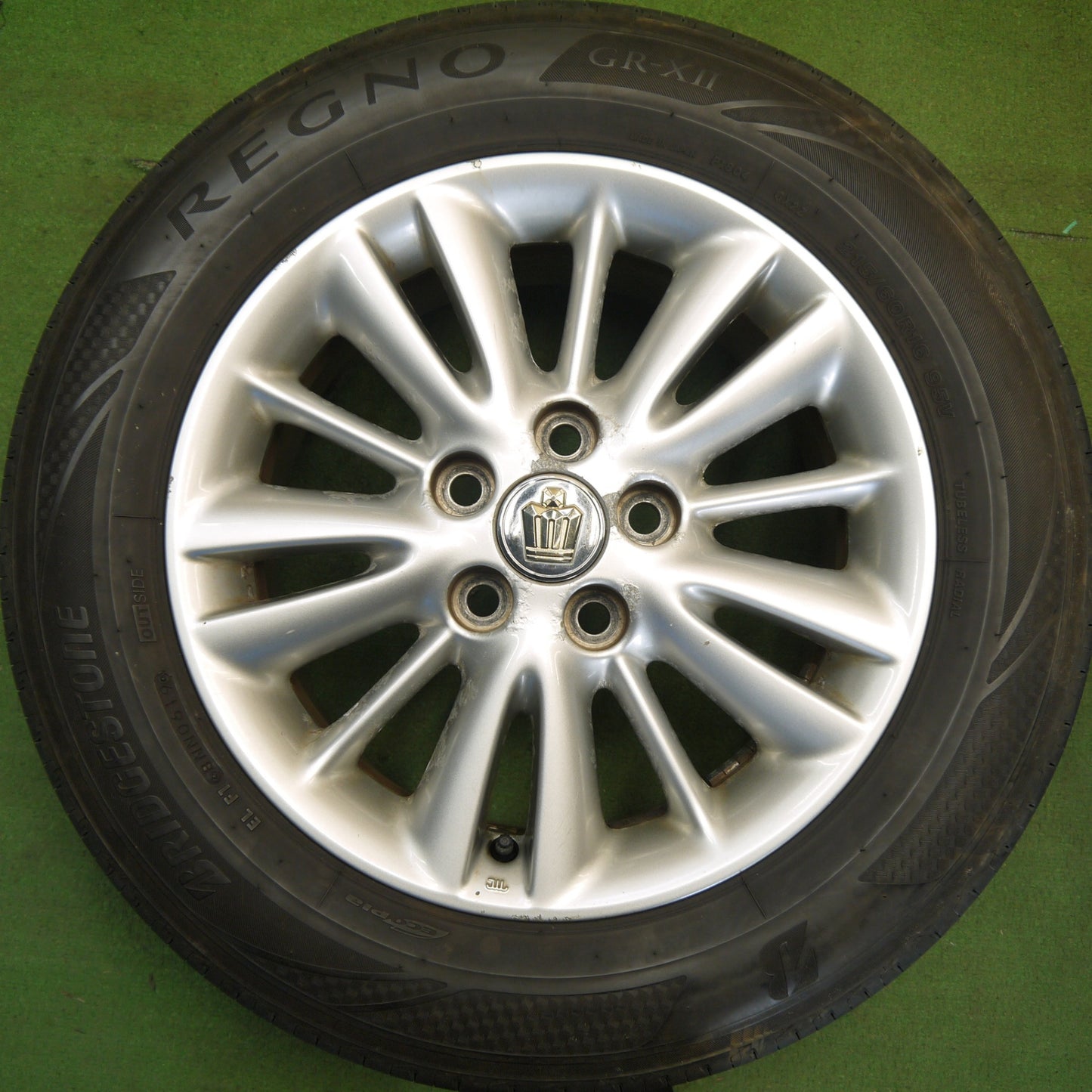 バリ溝！9.5分★トヨタ 180系 クラウン ロイヤル 純正 215/60R16 ブリヂストン レグノ GR-X2 16インチ PCD114.3/5H★6042102Hノ