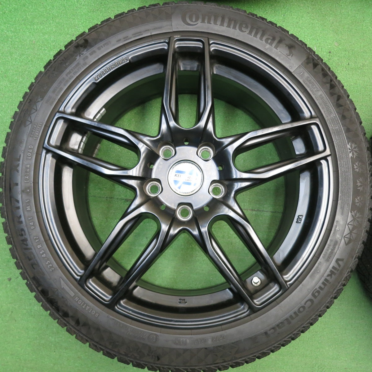 バリ溝！8.5分★BMW MINI 等 KELLENERS sport Mainz 225/45R17 スタッドレス コンチネンタル バイキングコンタクト7 ケレナーズ スポーツ マインツ 17インチ PCD112/5H★6040519HAス